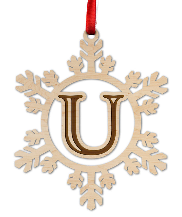 Letter Monogram Ornament U