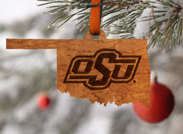 Oklahoma State University Ornament OSU on State