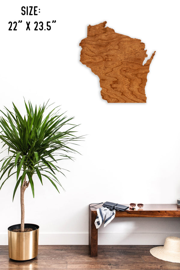 State Map Wall Hanging Wisconsin