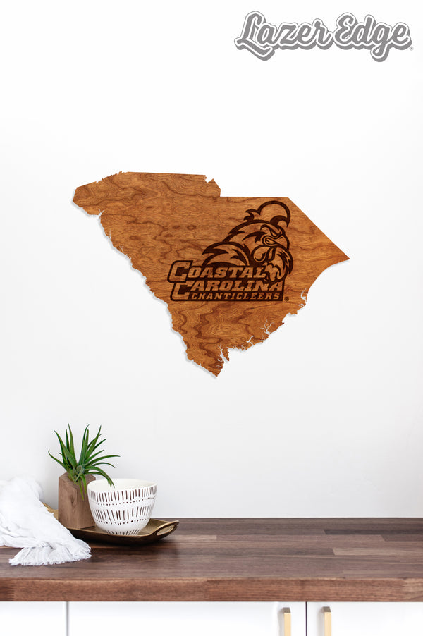 Coastal Carolina Wall Hanging Chanticleer on State