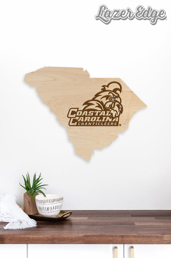 Coastal Carolina Wall Hanging Logo on State