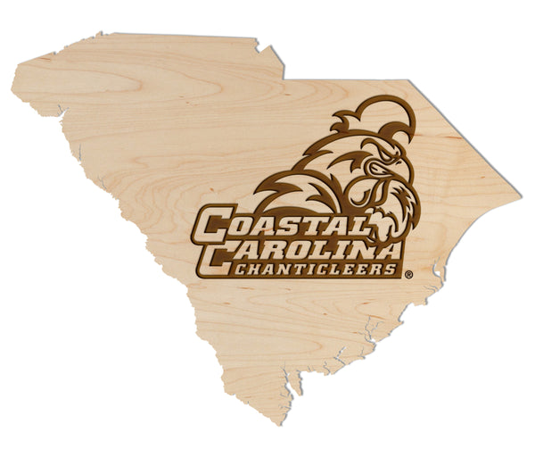 Coastal Carolina Wall Hanging Logo on State