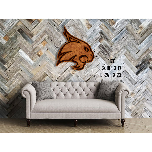 Texas State University Wall Hanging Wildcat Logo